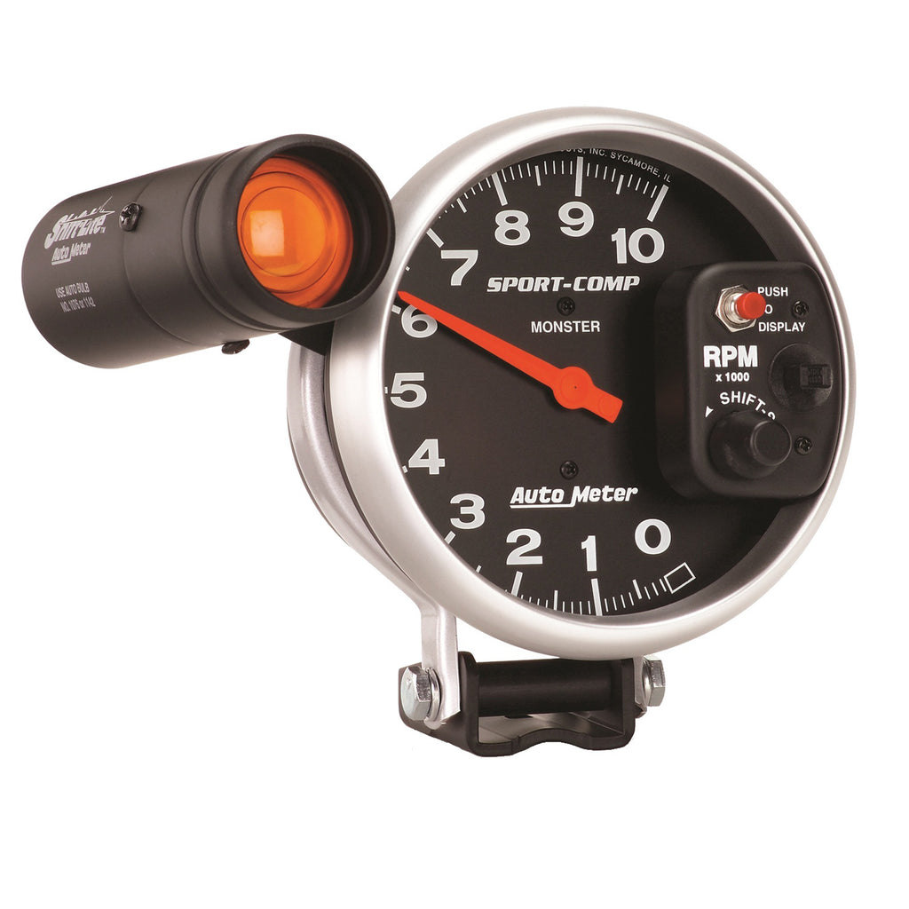 AutoMeter 3904 GAUGE, TACHOMETER, 5", 10K RPM, PEDESTAL W/ EXT. SHIFT-LITE, SPORT-COMP