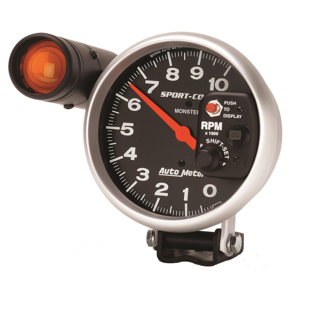 AutoMeter 3904 GAUGE, TACHOMETER, 5", 10K RPM, PEDESTAL W/ EXT. SHIFT-LITE, SPORT-COMP