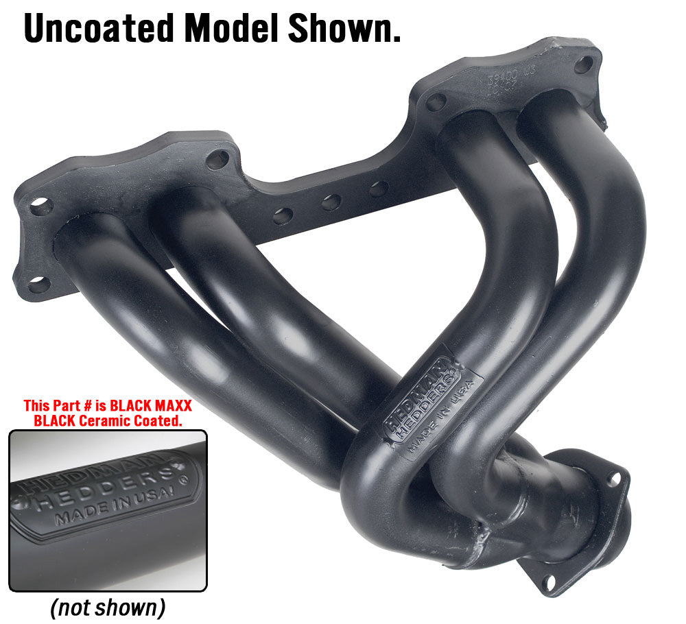 Hedman Hedders 39403 Black Short-Tube Header for 75-88 Toyota 2WD/4WD Pickup, Celica Non-EFI 20R/22R for Select Toyota Celica, Toyota Pickup