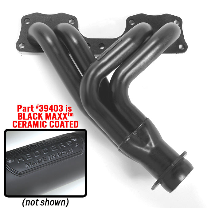 Hedman Hedders 39403 Black Short-Tube Header for 75-88 Toyota 2WD/4WD Pickup, Celica Non-EFI 20R/22R for Select Toyota Celica, Toyota Pickup