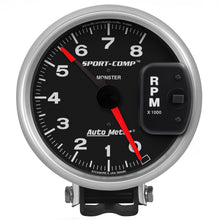 Load image into Gallery viewer, AutoMeter 3980 GAUGE, TACHOMETER, 5", 8K RPM, PEDESTAL W/ RED LINE, SPORT-COMP