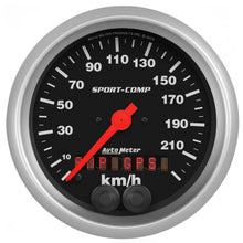 Load image into Gallery viewer, AutoMeter 3982-M GAUGE, SPEEDOMETER, 3 3/8", 225KM/H, GPS, SPORT-COMP