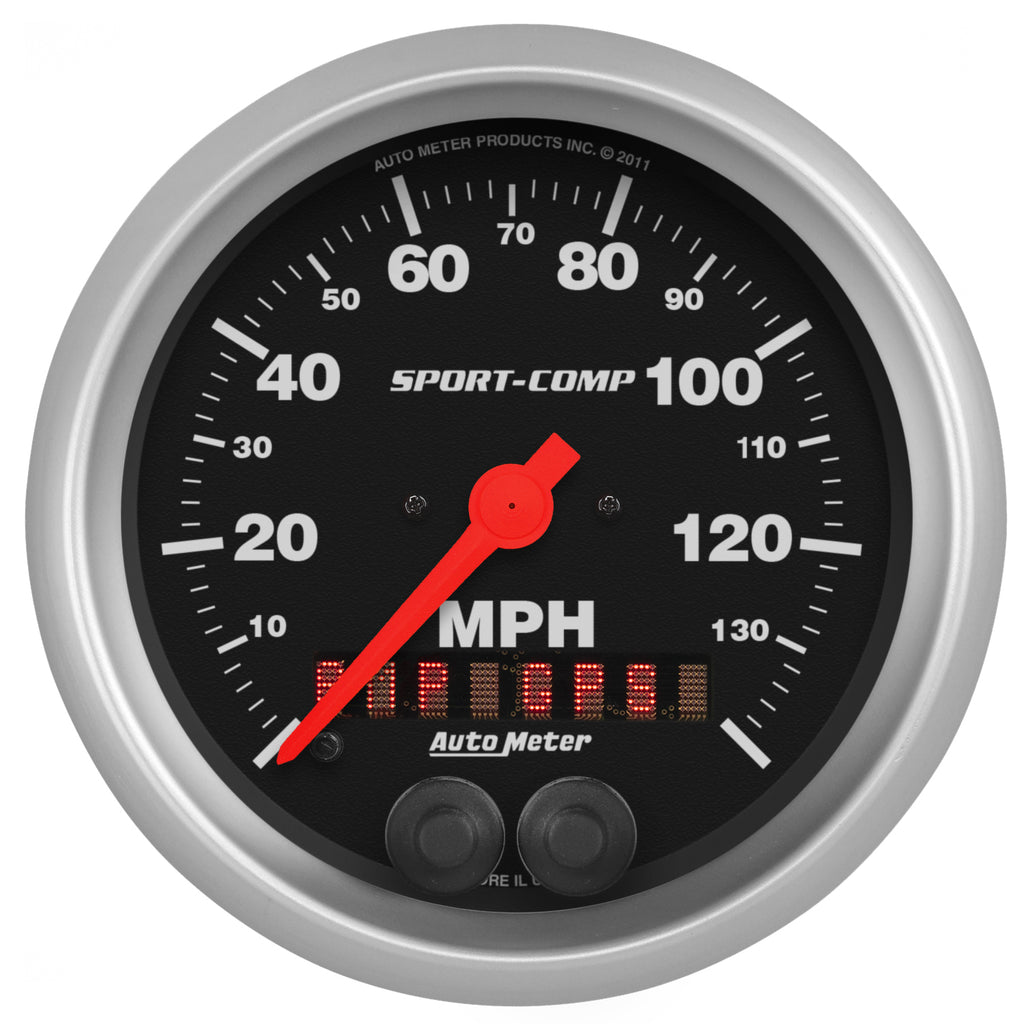 AutoMeter 3982 GAUGE, SPEEDOMETER, 3 3/8", 140MPH, GPS, SPORT-COMP
