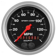 Load image into Gallery viewer, AutoMeter 3982 GAUGE, SPEEDOMETER, 3 3/8", 140MPH, GPS, SPORT-COMP