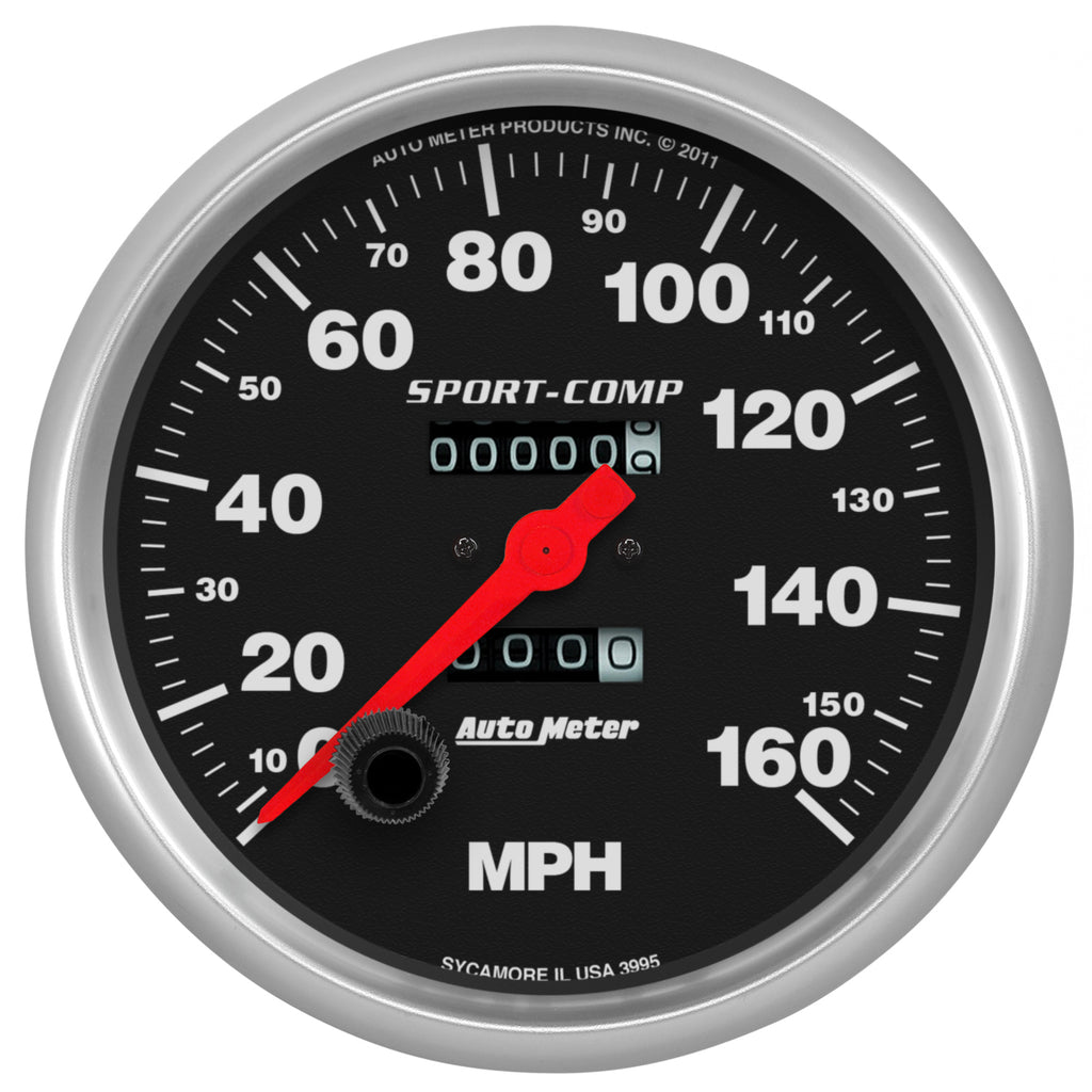 AutoMeter 3995 GAUGE, SPEEDOMETER, 5", 160MPH, MECHANICAL, SPORT-COMP