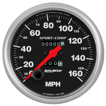 Load image into Gallery viewer, AutoMeter 3995 GAUGE, SPEEDOMETER, 5", 160MPH, MECHANICAL, SPORT-COMP