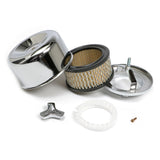 Trans-Dapt 2399 3-DUECE Style Air Cleaner; 4-5/8 in. Dia.; 2-1/16 in. or 2-5/8 in. Neck-CHROME