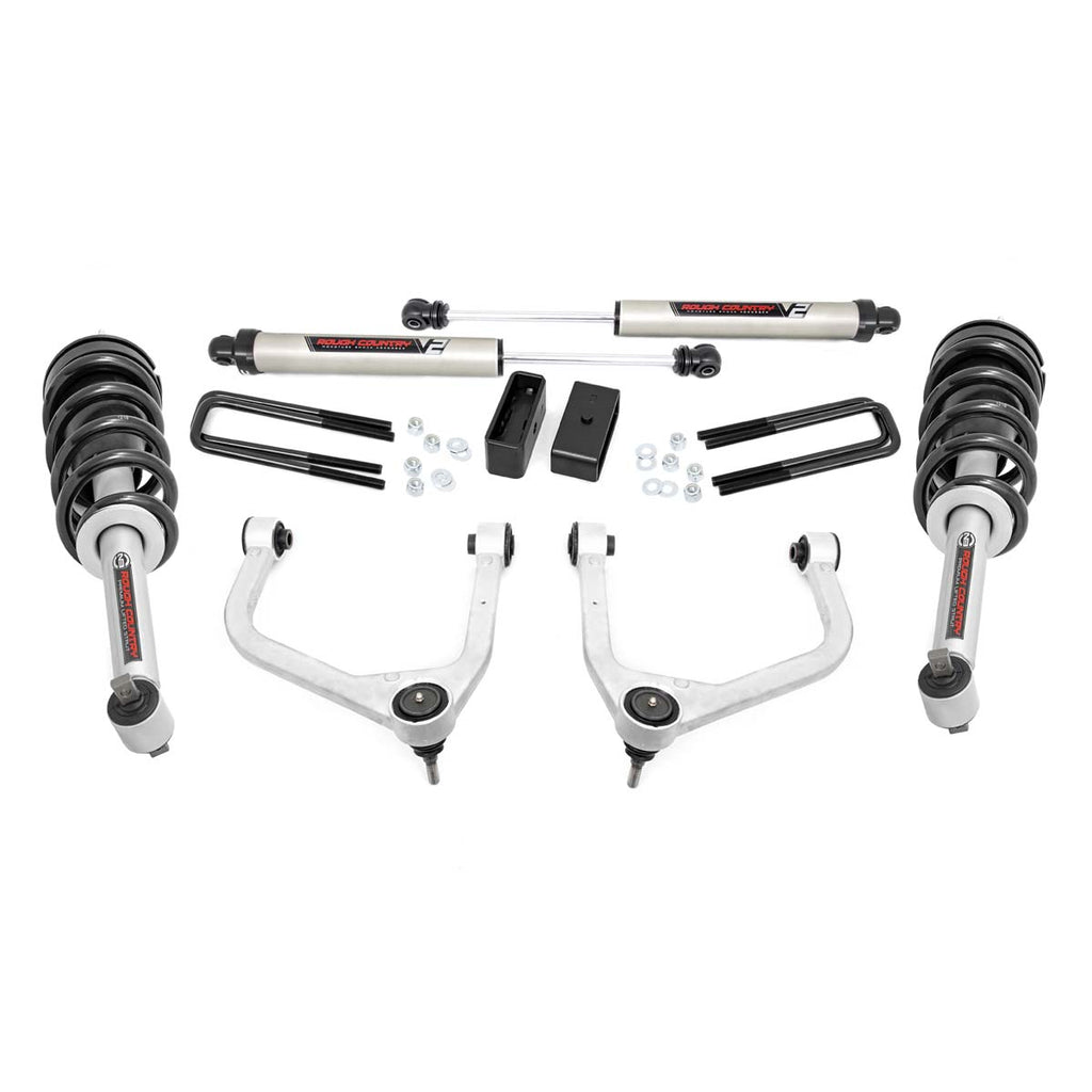 3.5-Inch-Suspension-Lift-Kit-WForged-Upper-Control-Arms,-Loaded-Struts--V2-Shocks-19-20-SilveradoSierra-1500-4Wd2Wd-Rough-Country