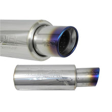 Load image into Gallery viewer, 3.00-Universal-Muffler-WTitanium-Burnt-Rolled-Tip-And-Stainless-Steel-Resonated-Inner-Wall