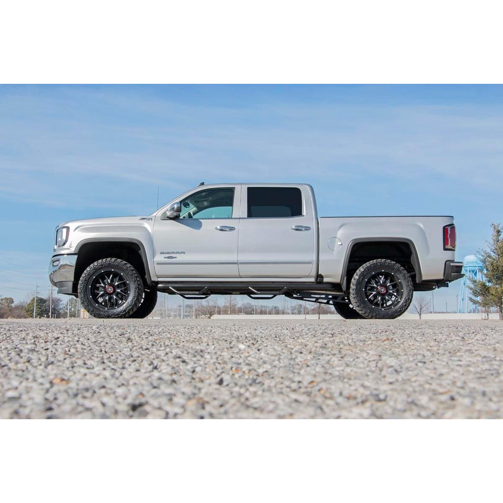 3.5-Lift-Kit-;-14-18-Silverado--Sierra-1500-With-Vertex-Coilovers--V2-;-Cast-Steel-Lca