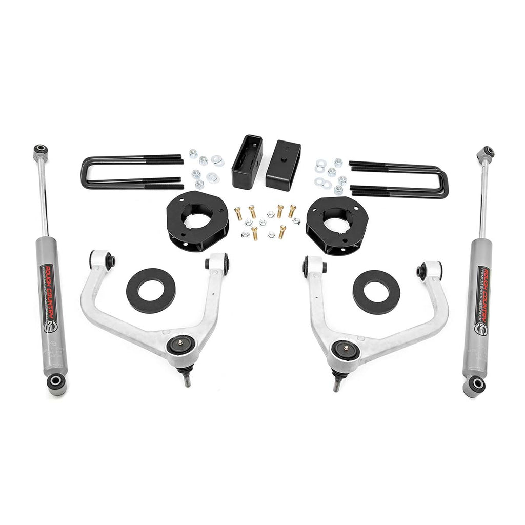 3.5-Inch-Suspension-Lift-Kit-WForged-Upper-Control-Arms-19-20-SilveradoSierra-1500-4Wd2Wd-Rough-Country