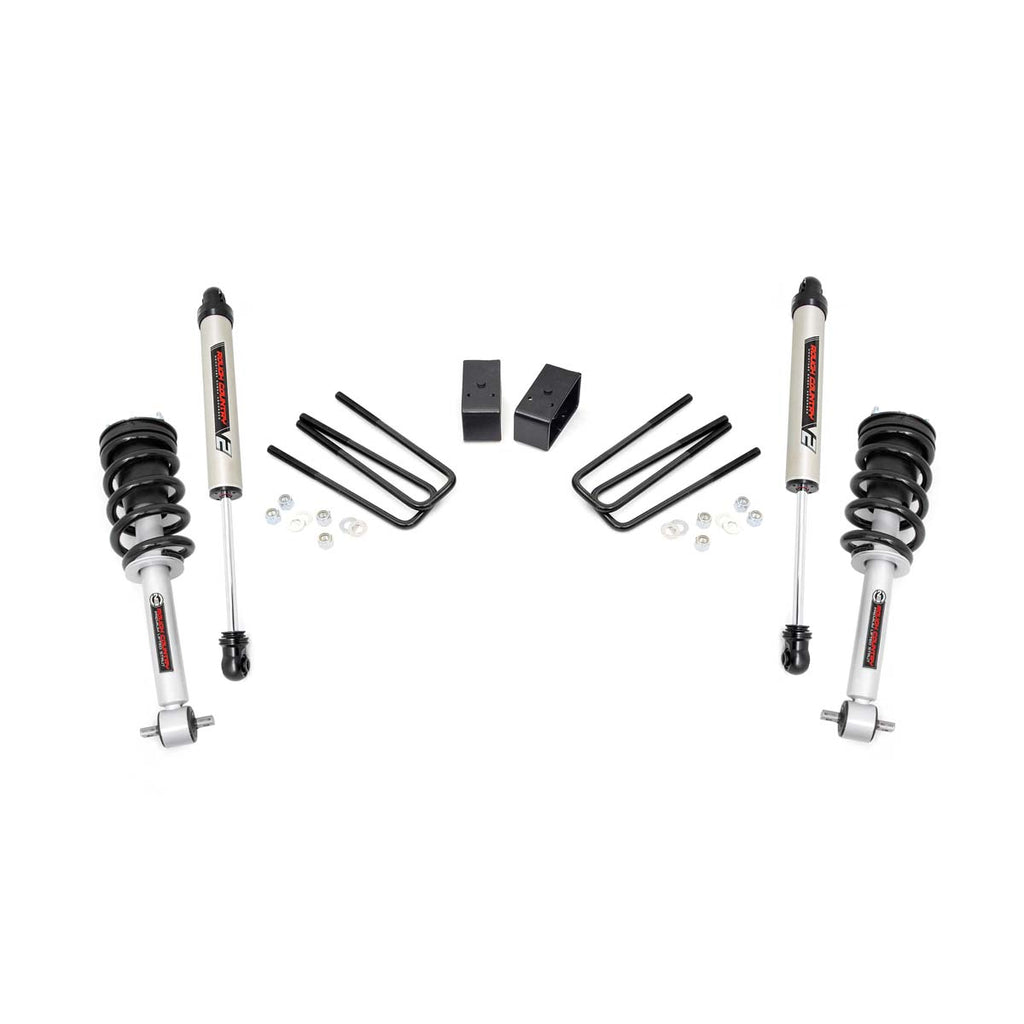3.5-Inch-Suspension-Lift-Kit-N3-Struts--V2-Shocks-07-13-SilveradoSierra-1500-2Wd-Cast-Steel-Rough-Country
