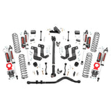 Rough Country 62750 3.5 Inch Jeep Suspension Lift Kit V2 Shocks Stage 2 Coils & Control Arm Drop 18-20 Wrangler JL-2 Door