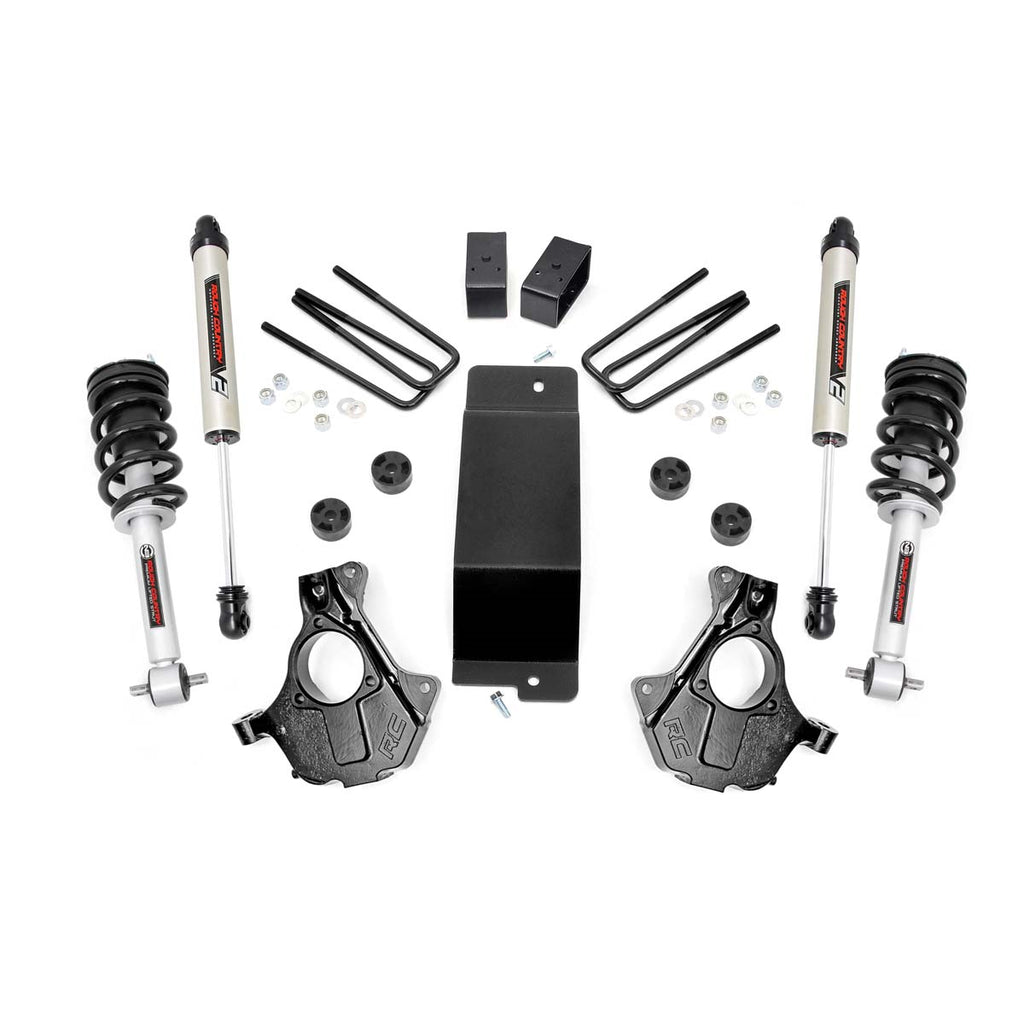 3.5-Inch-Suspension-Lift-Knuckle-Kit-WStruts--V2-Monotube-14-18-SilveradoSierra-1500-4Wd-Aluminum--Stamped-Steel-Rough-Country