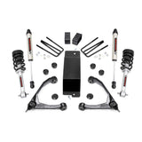 Rough Country 19471 3.5 Inch Suspension Lift Kit Upper Control Arms N3 Struts & V2 Monotube 14-16 Silverado/Sierra 1500 4WD