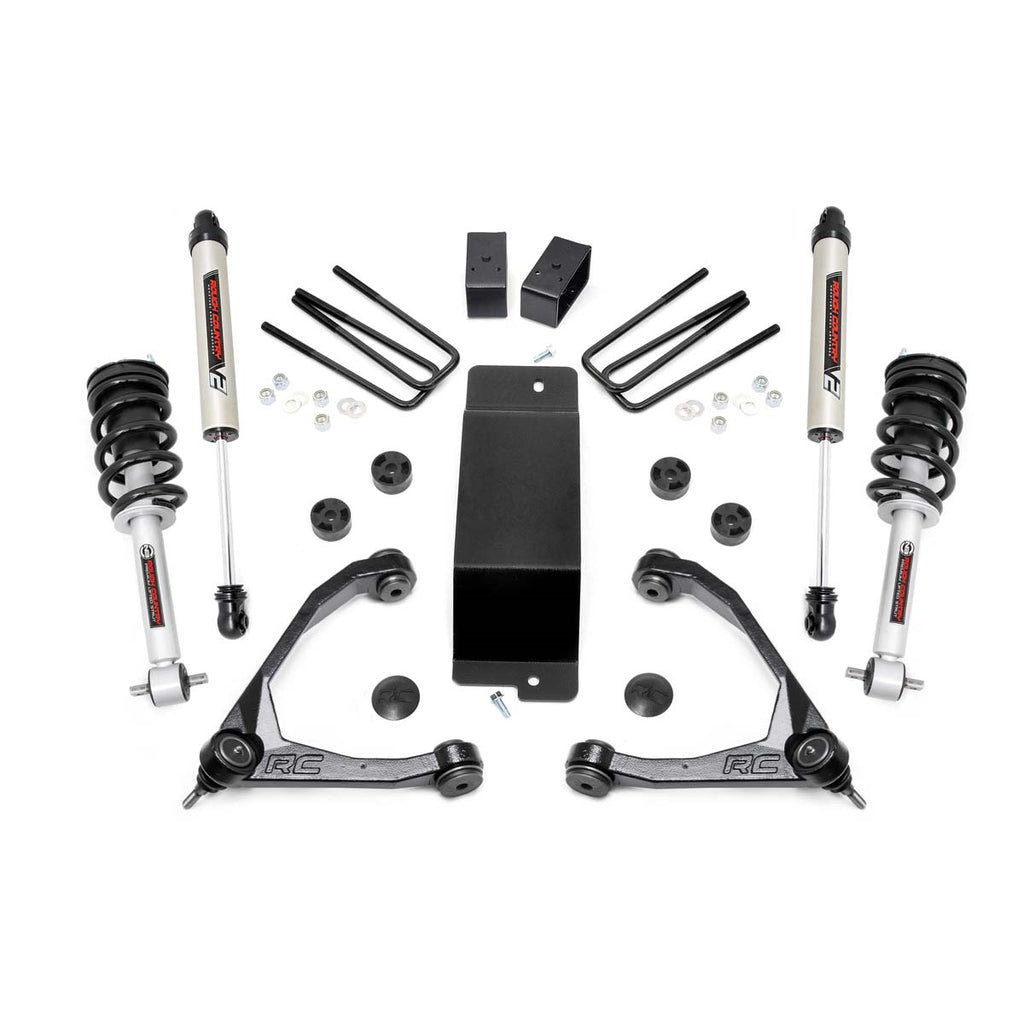 3.5-Inch-Suspension-Lift-Kit-WUpper-Control-Arms-N3-Struts--V2-Shocks-07-13-SilveradoSierra-1500-4Wd-Rough-Country