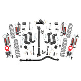 Rough Country 65450 3.5 Inch Jeep Suspension Lift Kit Vertex Reservoir Stage 2 Coils & Control Arm Drop 18-20 Wrangler JL Unlimited