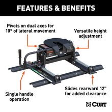Load image into Gallery viewer, CURT 16616 E16 Sliding 5th Wheel Hitch with Rails; 16;000 lbs. - Truck Part Superstore