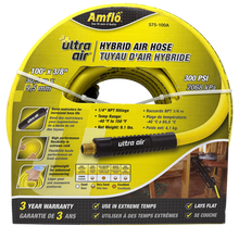 Load image into Gallery viewer, Amflo 575-100A Hybrid Air Hose, 3/8&quot; x 100&#39;, 300PSI - 1/4&quot; NPT