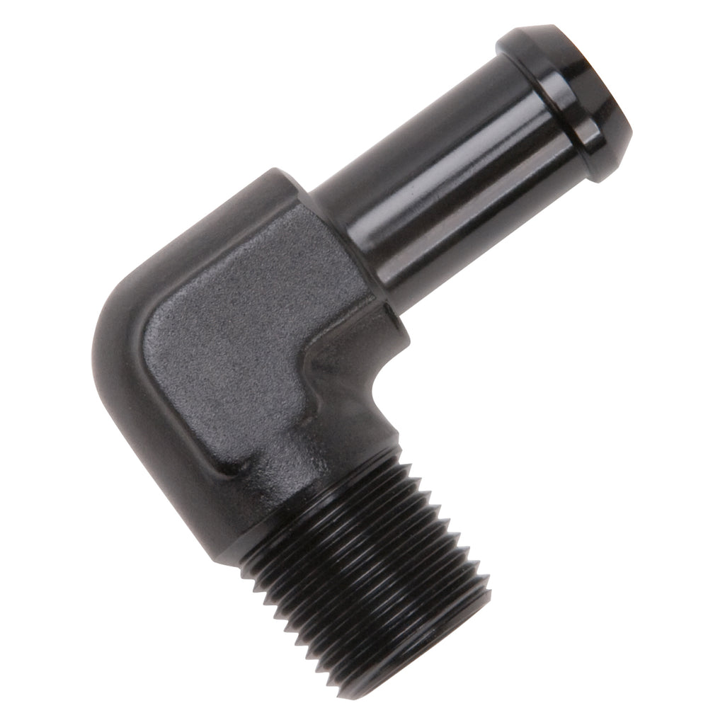 Hose-End-90-Degree-38In-Npt-To-12In-Barb-Black-Anodize