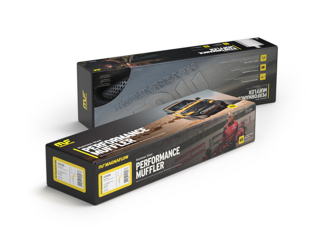 MagnaFlow Exhaust Products 11385 Straight-Through Performance Muffler; 2.25in. Dual/Dual; 4x14x9 Body