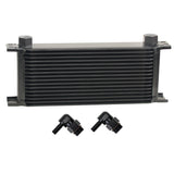 Derale 51681 16 Row Series 10000 Stack Plate Oil Fluid Cooler, 90 degree swivel -10AN