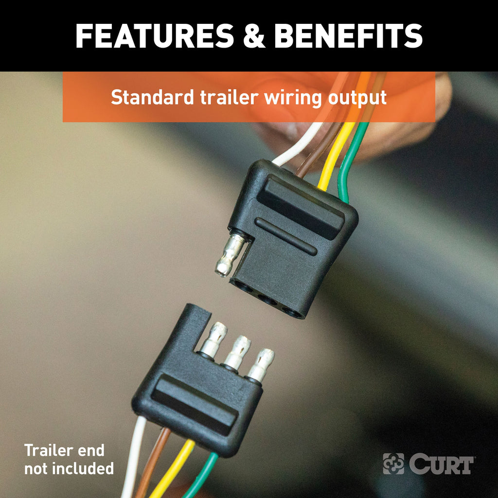 CURT 55324 Custom Wiring Harness; 4-Way Flat Output; Select Ford Explorer; Mazda Navajo - Truck Part Superstore