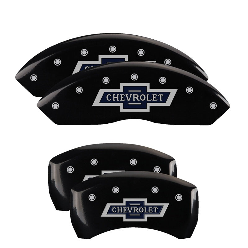 4-Caliper-Covers-Engraved-F--R-100-Anniversary-Black-Finish-Silver-Char-2019-Chevrolet-Equinox