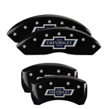 MGP 14247SBANBK Set of 4: Black finish, Silver 100 Anniversary Chevrolet
