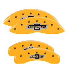 Load image into Gallery viewer, 4-Caliper-Covers-Engraved-F--R-100-Anniversary-Yellow-Finish-Black-Char-2019-Chevrolet-Tahoe