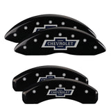 MGP 14252SBANBK Set of 4: Black finish, Silver 100 Anniversary Chevrolet