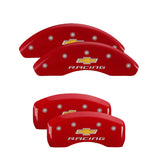 MGP 14246SBRCRD Set of 4: Red finish, Silver Chevy Racing