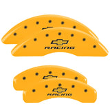 MGP 14241SBRCYL Set of 4: Yellow finish, Black Chevy Racing