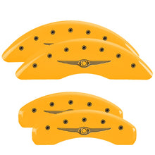 Load image into Gallery viewer, 4-Caliper-Covers-Engraved-F--R-Chrysler-Wing-Yellow-Finish-Black-Char-2004-Chrysler-Pacifica