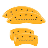MGP 32010SCRFYL Set of 4: Yellow finish, Black Crossfire