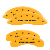 MGP 35014SESCYL Set of 4: Yellow finish, Black Escalade