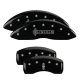 MGP 36024SLC1BK Set of 4: Black finish, Silver Lincoln / Star logo