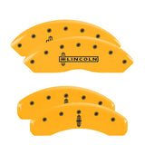 MGP 36011SLC1YL Set of 4: Yellow finish, Black Lincoln / Star logo