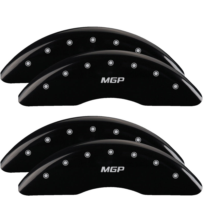 4-Caliper-Covers-Engraved-Front--Rear--Black-Finish-Silver-Ch