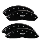 MGP 39015SMGPBK Set of 4: Black finish, Silver