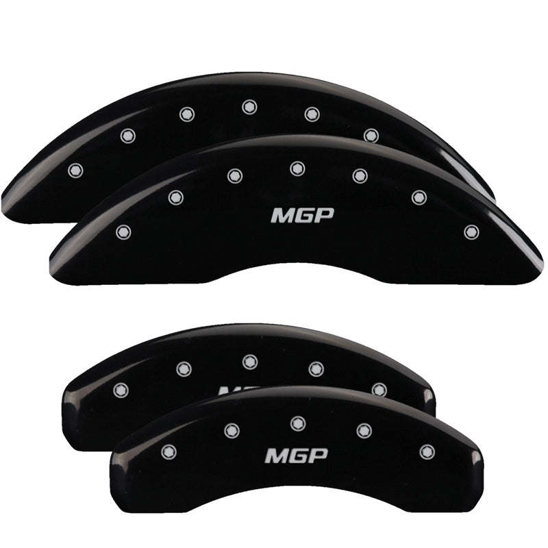 4-Caliper-Covers-Engraved-Front--Rear--Black-Finish-Silver-Char-2005-Lexus-Ls430