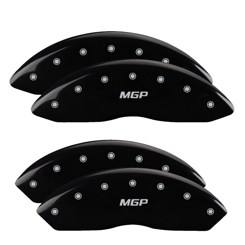 4-Caliper-Covers-Engraved-Front--Rear--Black-Finish-Silver-Char-2014-Chevrolet-Express-2500