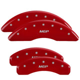 MGP 38005SMGPRD Set of 4: Red finish, Silver