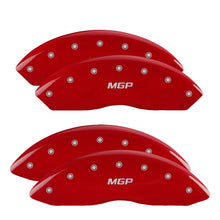Load image into Gallery viewer, 4-Caliper-Covers-Engraved-Front--Rear--Red-Finish-Silver-Ch