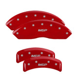 MGP 54003SMGPRD Set of 4: Red finish, Silver