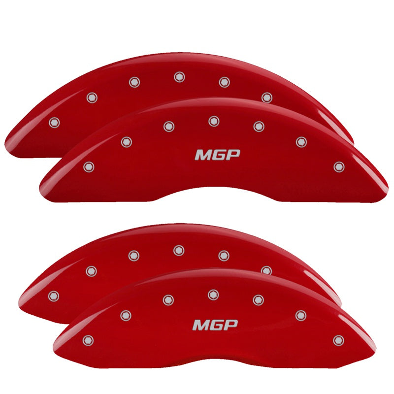 4-Caliper-Covers-Engraved-Front--Rear--Red-Finish-Silver-Ch