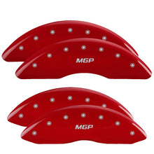 Load image into Gallery viewer, 4-Caliper-Covers-Engraved-Front--Rear--Red-Finish-Silver-Ch