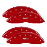 MGP 10120SMGPRD Set of 4: Red finish, Silver