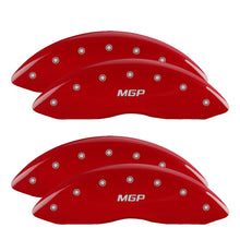 Load image into Gallery viewer, 4-Caliper-Covers-Engraved-Front--Rear--Red-Finish-Silver-Ch