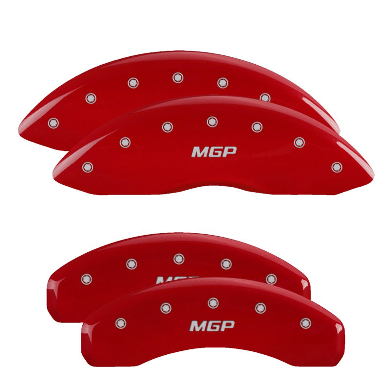 4-Caliper-Covers-Engraved-Front--Rear--Red-Finish-Silver-Ch